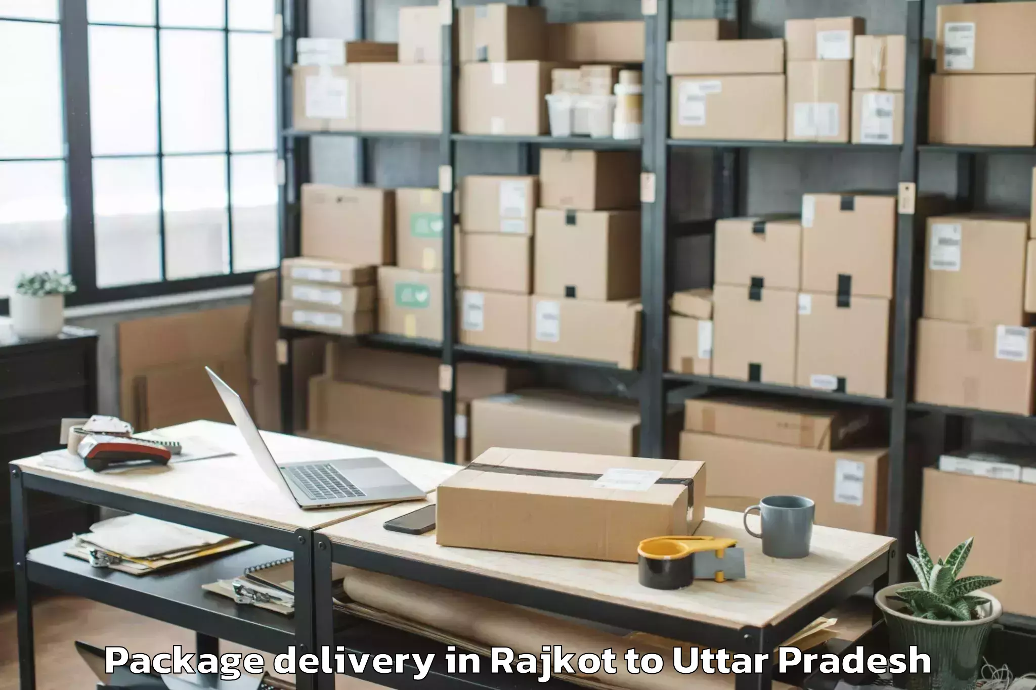 Hassle-Free Rajkot to Bikapur Package Delivery